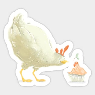 Cupcake Chicken Sticker